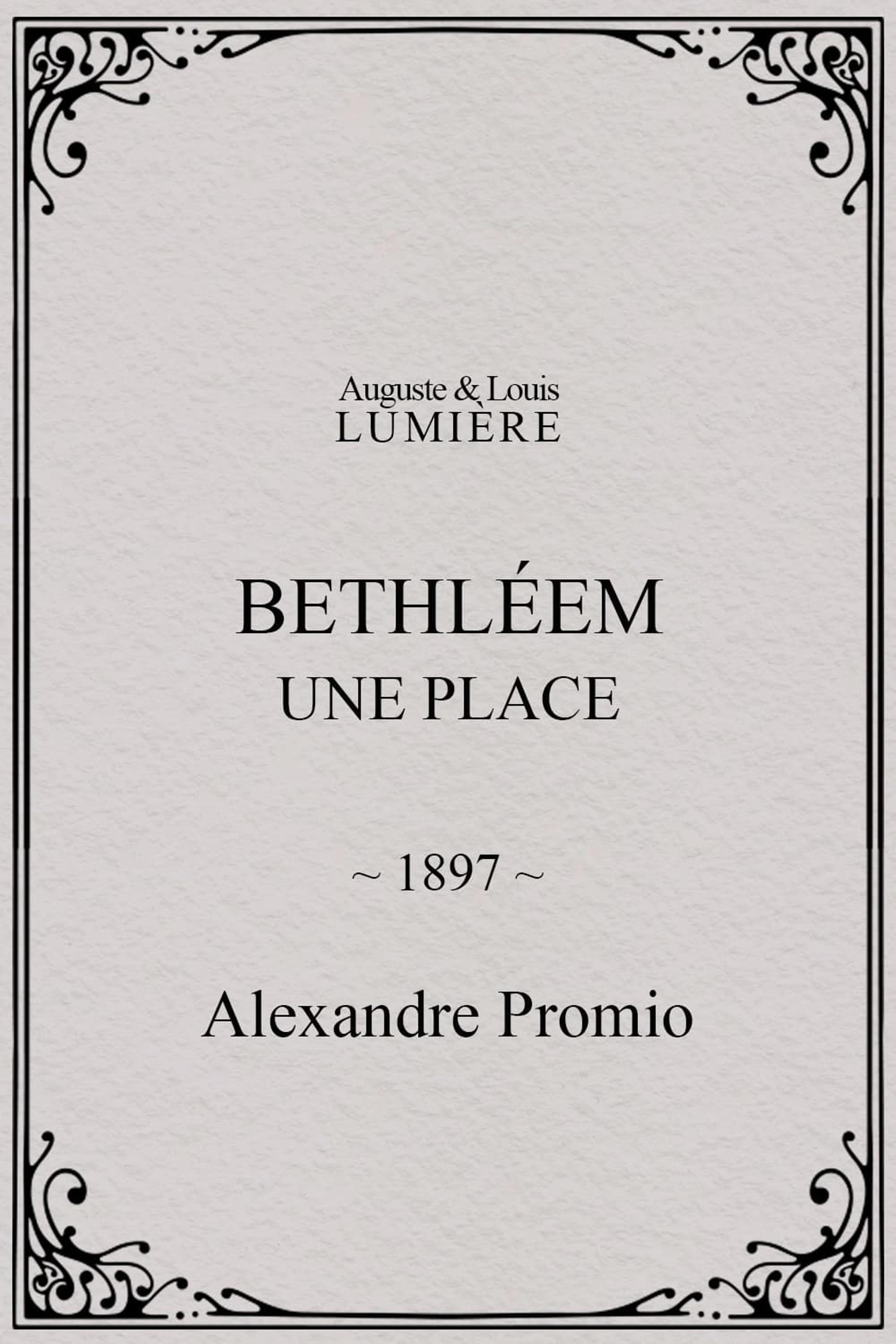 Bethléem, une place