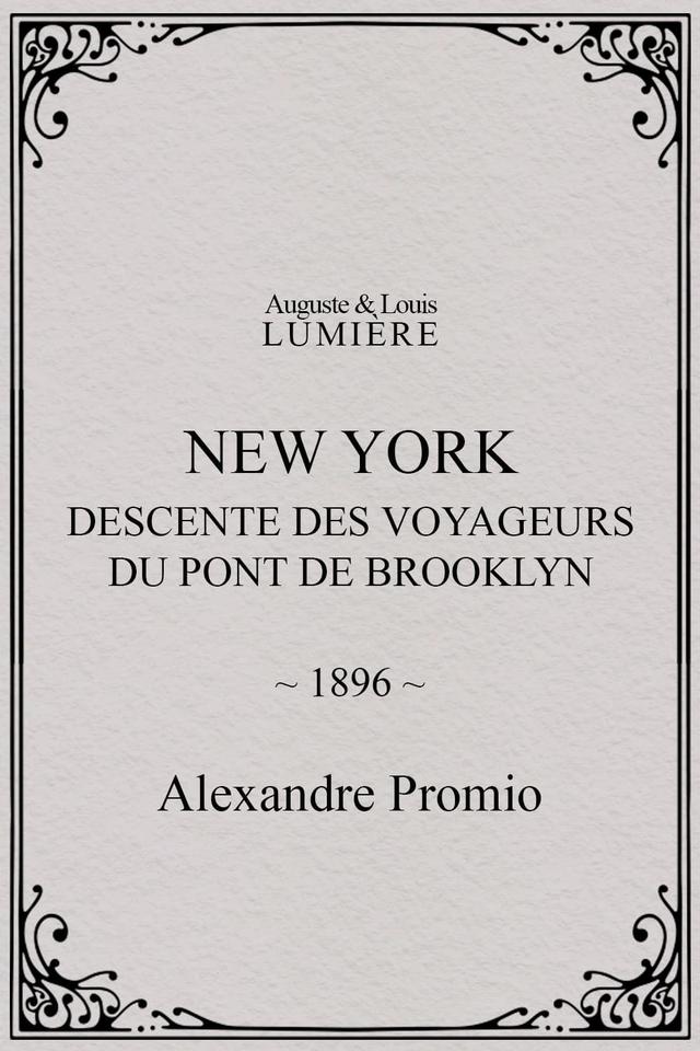 New York, descente des voyageurs du pont de Brooklyn