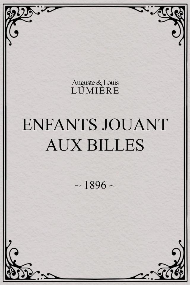 Enfants jouant aux billes